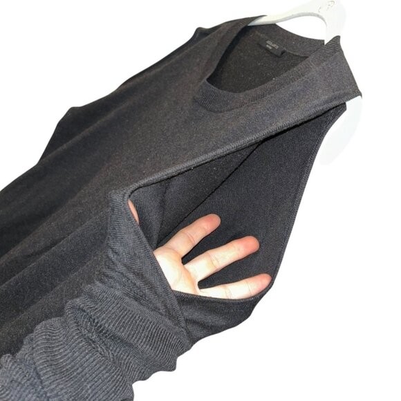 All Saints black cold shoulder tapered skirt flowy top sweater knit dress M - Picture 4 of 7